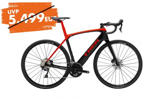 TREK Domane+ LT Race-Gravel Radioactive red black